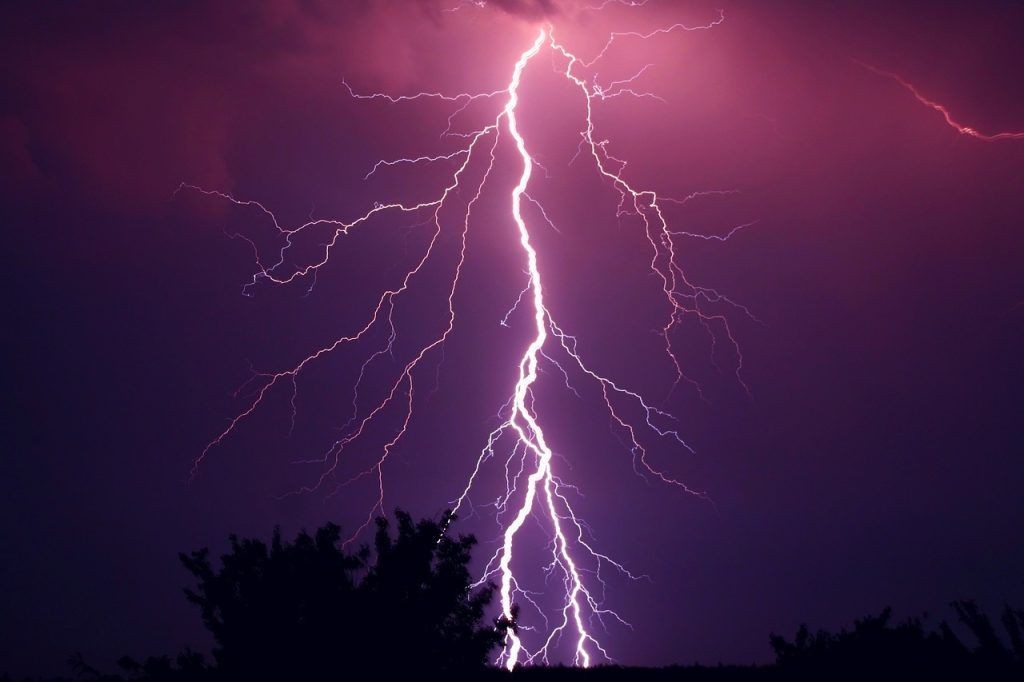 electricidad, corriente, redes eléctricas, tormenta, rayos, conexión, conexiones