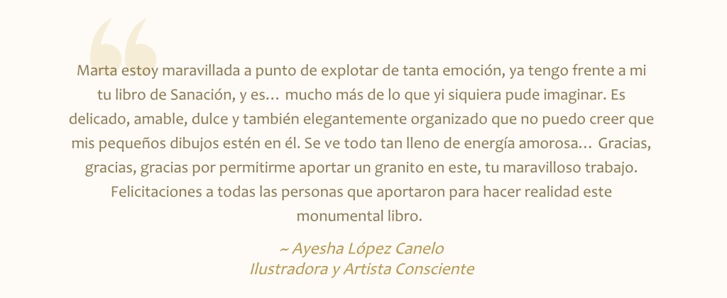 Testimonio libro 1er nivel de sanación por ayesha