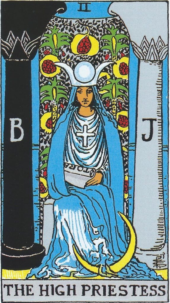 la papisa, la sacerdotisa, carta del tarot, tarot